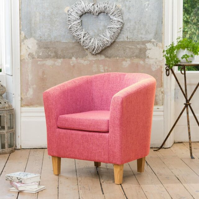 Artemis Home Alderwood 68cm Wide Fabric Tub Chair Armchair in Pink - image 1