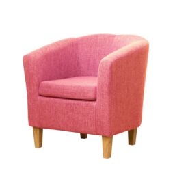 Artemis Home Alderwood 68cm Wide Fabric Tub Chair Armchair in Pink - thumbnail 2
