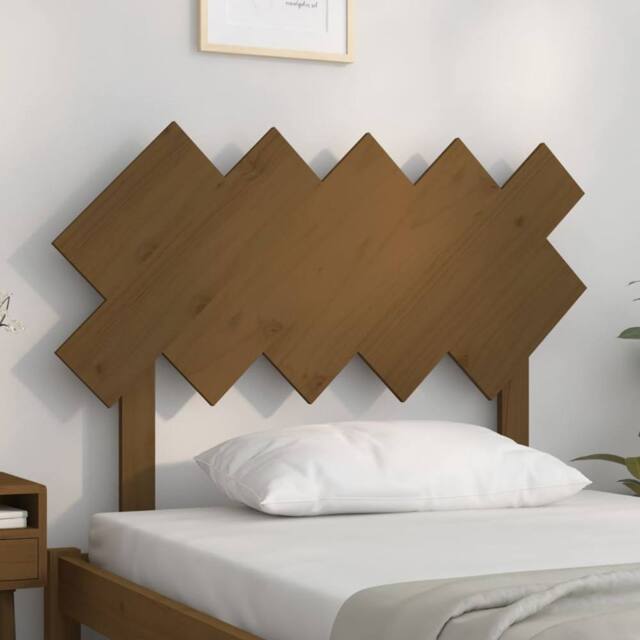 Berkfield Home Beautiful Bed Headboard Honey Brown 104x3x80.5 cm Solid Wood Pine - image 1