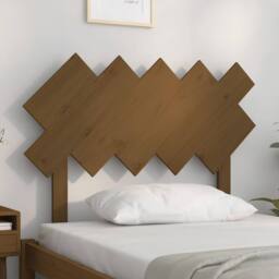 Berkfield Home Beautiful Bed Headboard Honey Brown 104x3x80.5 cm Solid Wood Pine - thumbnail 1