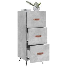 Berkfield Home Sideboard Concrete Grey 34.5x34x90 cm Engineered Wood - thumbnail 4