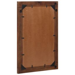 Berkfield Home Bathroom Mirror 50x70x3 cm Solid Wood Mango in Brown - Size: 50 x 70 x 3 cm - thumbnail 3