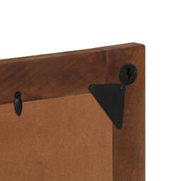 Berkfield Home Bathroom Mirror 50x70x3 cm Solid Wood Mango in Brown - Size: 50 x 70 x 3 cm - thumbnail 7