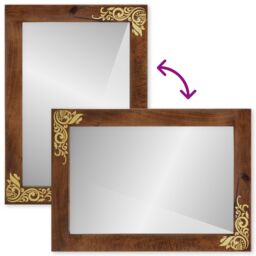Berkfield Home Bathroom Mirror 50x70x3 cm Solid Wood Mango in Brown - Size: 50 x 70 x 3 cm - thumbnail 9