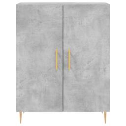 Berkfield Home Highboard Concrete Grey 69.5x34x180 cm Engineered Wood - thumbnail 8