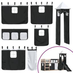 Berkfield Home Bunk Bed without Mattress with Slide White & Black 80x200 cm - thumbnail 5