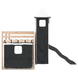 Berkfield Home Bunk Bed without Mattress with Slide White & Black 80x200 cm - thumbnail 9