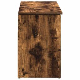 Berkfield Home Shoe Bench Smoked Oak 102x30.5x45 cm Engineered Wood in Brown - thumbnail 5