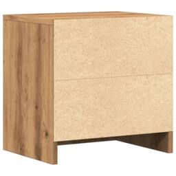 Berkfield Home Stylish Bedside Cabinets 2 pcs Artisian Oak 40x30x40 cm Engineere in Brown - Size: 40 x 30 x 40 cm - thumbnail 7