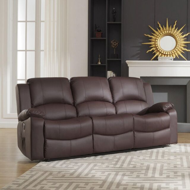 Artemis Home Glendale 3 Seat Electric Reclining Sofa in Brown - image 1
