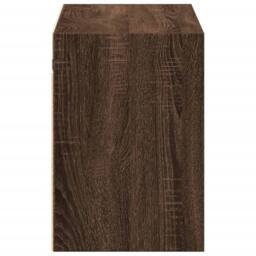 Berkfield Home TV Wall Cabinet with LED Lights Brown Oak 100x31x45 cm - Size: 100 x 31 x 45 cm - thumbnail 7