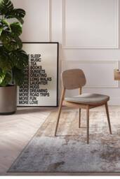 Kukoon Neutral Beige Distressed Abstract Living Area Rug - Size: 60 cm x 110 cm - thumbnail 2