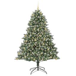 Berkfield Home Artificial Christmas Tree with Stand Green 140 x 140 x 210 cm - thumbnail 3