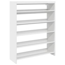 Berkfield Home Shoe Rack White 80x25x100 cm Engineered Wood - Size: 80 x 25 x 100 cm - thumbnail 2