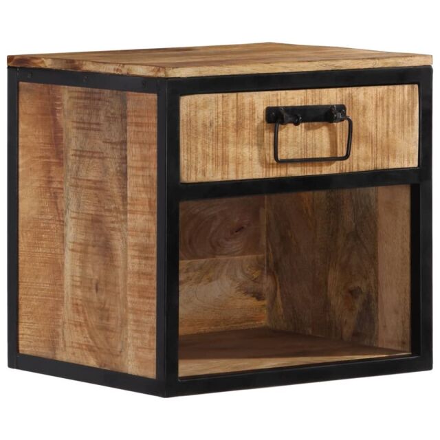 Berkfield Home Bedside Cabinet 40x35x40 cm Solid Wood Mango in Brown - Size: 40 x 35 x 40 cm - image 1