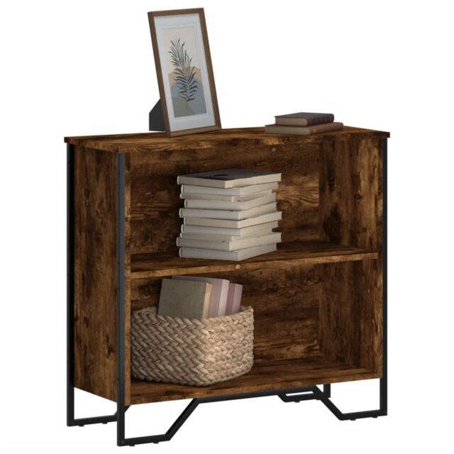 Berkfield Home Bookcase Smoked Oak 80x31x74.5 cm Engineered Wood in Brown - image 1