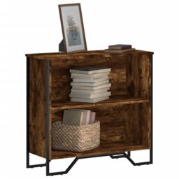 Berkfield Home Bookcase Smoked Oak 80x31x74.5 cm Engineered Wood in Brown - thumbnail 1
