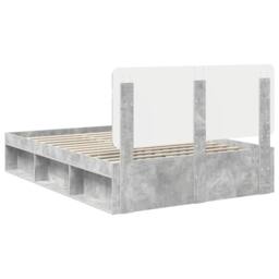 Berkfield Home Bed Frame with Headboard Concerte 140 x 200 cm Solid Pine Wood in Grey - thumbnail 9