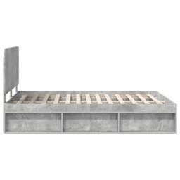 Berkfield Home Bed Frame with Headboard Concerte 140 x 200 cm Solid Pine Wood in Grey - thumbnail 8