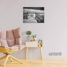 "Artery8 WWII D Day Landings USA Troops Jaws of Death Canvas Wall Art Print in Grey - Size: W18"" x H24""" - thumbnail 3