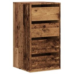 Berkfield Home Corner Chest of Drawers Old Wood 40x41x76 cm Engineered Wood in Brown - Size: 40 x 41 x 76 cm - thumbnail 2