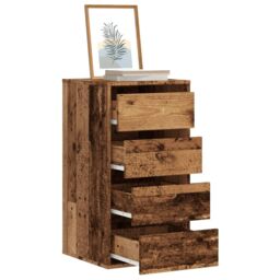 Berkfield Home Corner Chest of Drawers Old Wood 40x41x76 cm Engineered Wood in Brown - Size: 40 x 41 x 76 cm - thumbnail 1