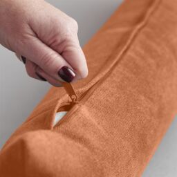 Luxury Living Velvet Chenille Draught Excluder in Orange - Size: 90 cm x 15 cm - thumbnail 5