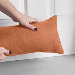 Luxury Living Velvet Chenille Draught Excluder in Orange - Size: 90 cm x 15 cm - thumbnail 3