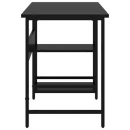 Berkfield Home Modern Computer Desk Black 105x55x72 cm MDF & Metal - Size: 105 x 55 x 72 cm - thumbnail 4