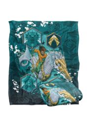 Aquaman and The Lost Kingdom Blanket, 152x127 cm Seahorse Splash Silky Touch Super Soft Throw Blanket in White - thumbnail 2