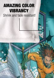 Aquaman and The Lost Kingdom Blanket, 152x127 cm Seahorse Splash Silky Touch Super Soft Throw Blanket in White - thumbnail 4