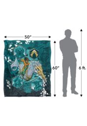 Aquaman and The Lost Kingdom Blanket, 152x127 cm Seahorse Splash Silky Touch Super Soft Throw Blanket in White - thumbnail 5