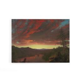 "Artery8 Church Twilight In The Wilderness Canvas Wall Art Print in Brown - Size: W18"" x H24""" - thumbnail 1