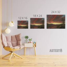 "Artery8 Church Twilight In The Wilderness Canvas Wall Art Print in Brown - Size: W18"" x H24""" - thumbnail 4