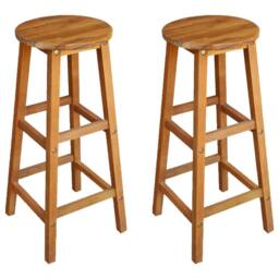 Berkfield Home 3 Piece Balcony Bar Set Solid Wood Acacia in Brown - thumbnail 5