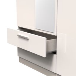Ready Assembled 2 U Windsor Triple Mirror Wardrobe with 2 Drawers (Ready Assembled) in Taupe - thumbnail 7