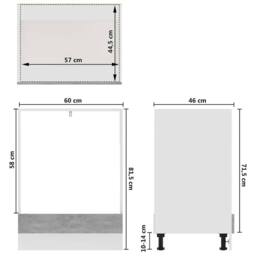 Berkfield Home Oven Cabinet Concrete Grey 60x46x81.5 cm Engineered Wood - thumbnail 9