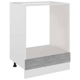 Berkfield Home Oven Cabinet Concrete Grey 60x46x81.5 cm Engineered Wood - thumbnail 3