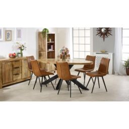 IH Design Bratton Mango Wooden Large Sideboard 2 Door & 3 Drawer in Brown - thumbnail 4