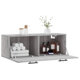 Berkfield Home Wall Cabinet Grey Sonoma 100x36.5x35 cm Engineered Wood - thumbnail 4