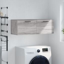 Berkfield Home Wall Cabinet Grey Sonoma 100x36.5x35 cm Engineered Wood - thumbnail 1