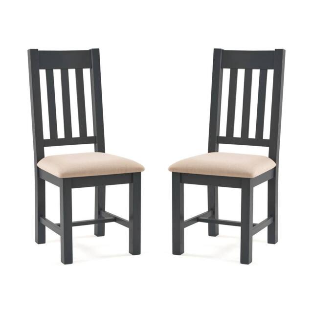 Cheshire Grosvenor Elegant Dark Grey Dining Chairs - Set of 2 - image 1