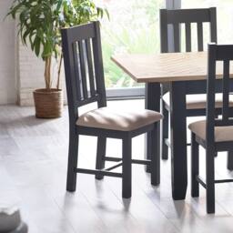 Cheshire Grosvenor Elegant Dark Grey Dining Chairs - Set of 2 - thumbnail 4