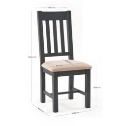 Cheshire Grosvenor Elegant Dark Grey Dining Chairs - Set of 2 - thumbnail 5