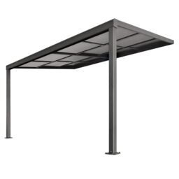 Primrose Living Veranda Garden Canopy Retractable Sliding Roof 3m x 4m Anthracite in Dark Grey - thumbnail 1