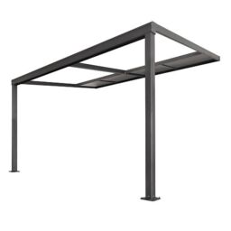 Primrose Living Veranda Garden Canopy Retractable Sliding Roof 3m x 4m Anthracite in Dark Grey - thumbnail 2