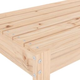 Berkfield Home Garden Bench 80x38x45 cm Solid Wood Pine in Brown - Size: 80 x 38 x 45 cm - thumbnail 6