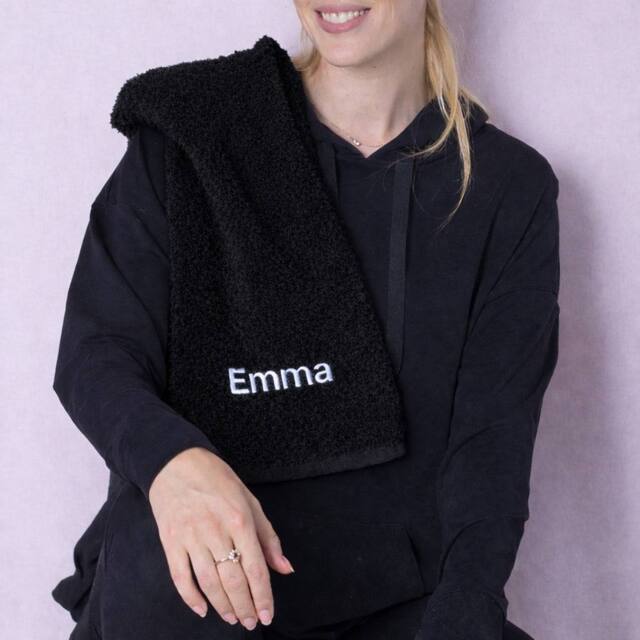 Duncan Stewart Personalised Gym Towel in Black - image 1