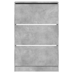 Berkfield Home Shoe Cabinet Concrete Grey 80x21x125.5 cm Engineered Wood - thumbnail 5