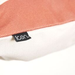 icon Indoor & Outdoor Striped Waterproof Cushion Green in Burnt Orange - Size: 43 cm x 43 cm - thumbnail 3